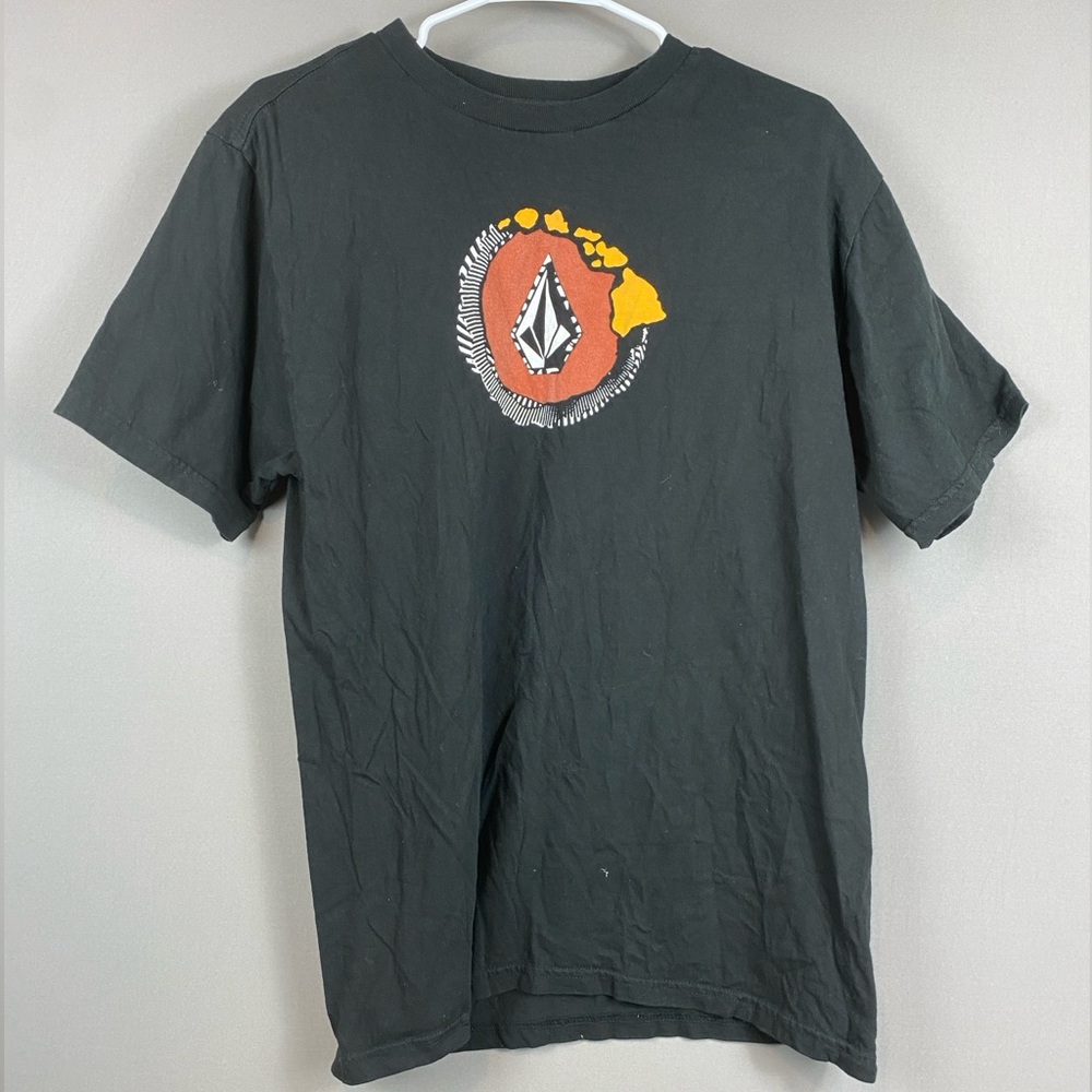 Volcom Black Tee with Logo Medium